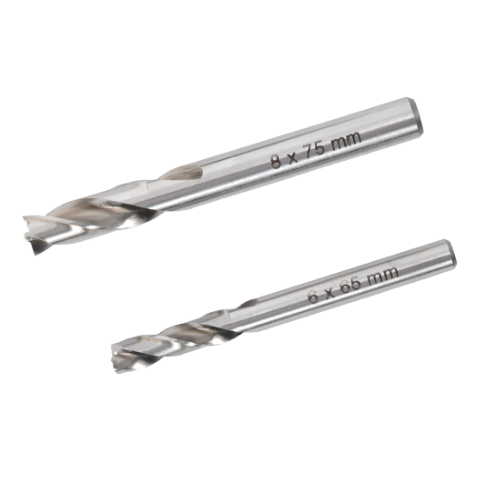 Foret à dépointer fraise en cobalt et acier 8mm x 75mm