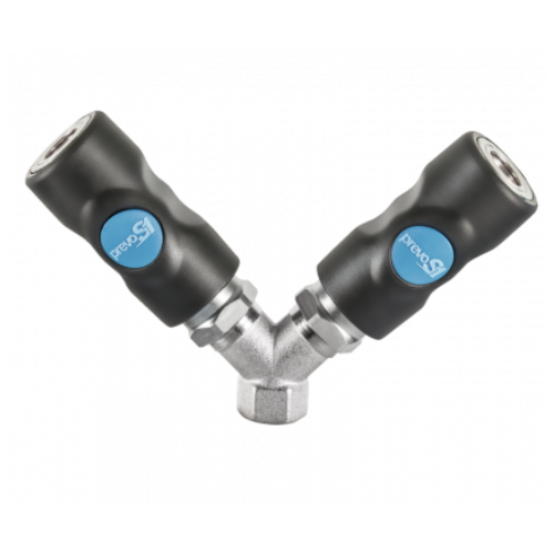 Distributeur fixe à 2 directions fileté femelle cylindrique Filetage femelle BSPP G1/2