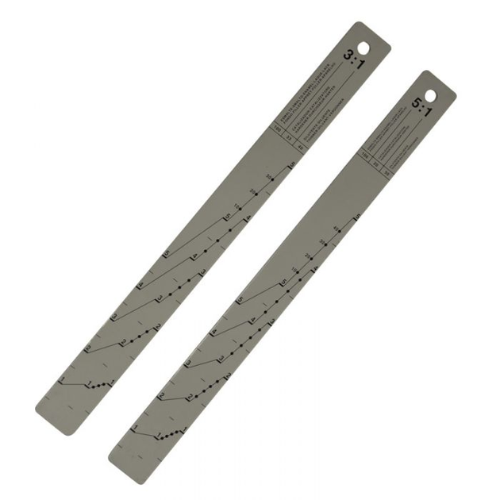 Règle de mélange en métal 2:1 ; 4:1