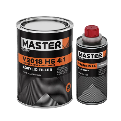 Apprêt acrylique V2018 Anticorrosive Séchage rapide HS 4:1 0,8 l + 0,2 l Gris